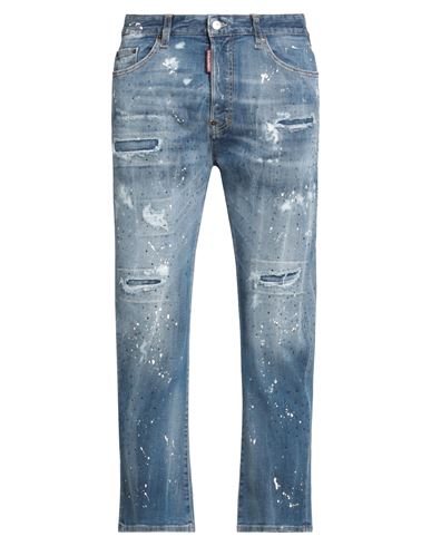 Dsquared2 Man Jeans Blue Size 34 Cotton, Elastomultiester, Elastane In Blue