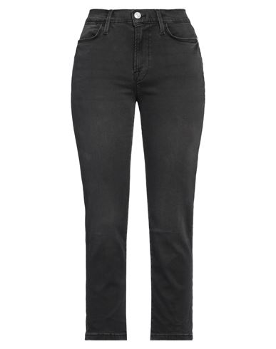 Frame Woman Jeans Black Size 30 Cotton, Rayon, Polyester, Elastane In Black