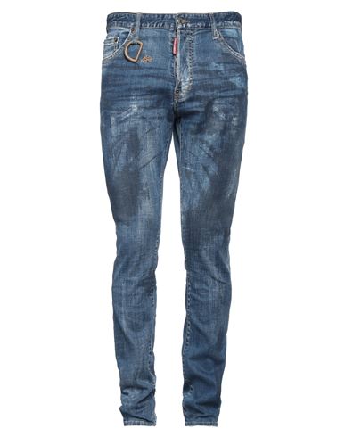 Dsquared2 Man Jeans Blue Size 40 Cotton, Elastane