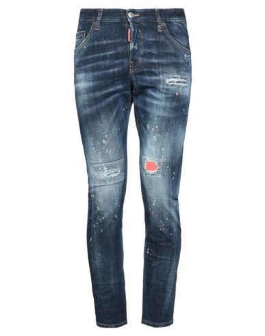 Dsquared2 Man Jeans Blue Size 38 Cotton, Elastane In Blue