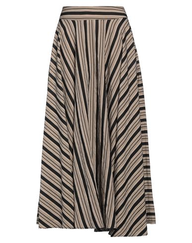 Rossopuro Woman Midi Skirt Black Size L Viscose, Polyester In Black