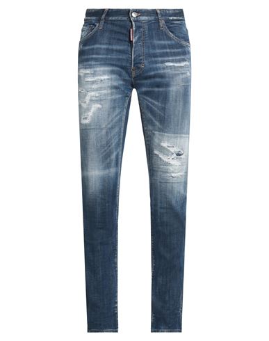 Dsquared2 Man Jeans Blue Size 40 Cotton, Elastane
