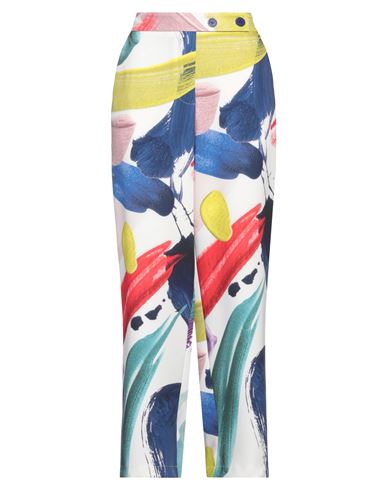 SILVIAN HEACH SILVIAN HEACH WOMAN PANTS BLUE SIZE 4 POLYESTER, ELASTANE 