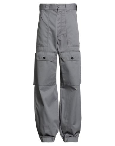 Msgm Man Pants Grey Size 34 Virgin Wool, Elastane In Gray
