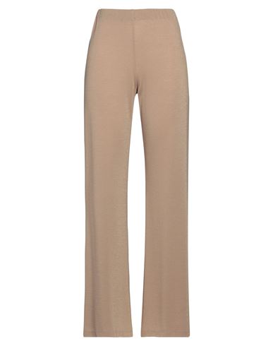 Shop Marella Woman Pants Sand Size L Viscose, Polyester, Metallic Fiber, Elastane In Beige