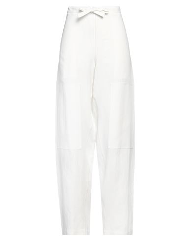 FERRAGAMO FERRAGAMO WOMAN PANTS WHITE SIZE S VISCOSE, LINEN 