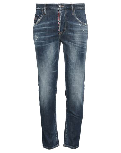 Dsquared2 Man Jeans Blue Size 40 Cotton, Elastane In Blue