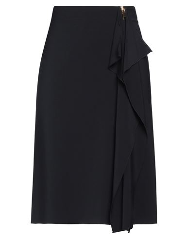 Seventy Venezia Woman Midi Skirt Black Size 10 Virgin Wool, Elastane In Black