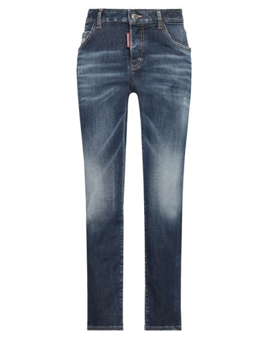 Dsquared2 Woman Jeans Blue Size 10 Cotton, Elastomultiester, Elastane In Blue