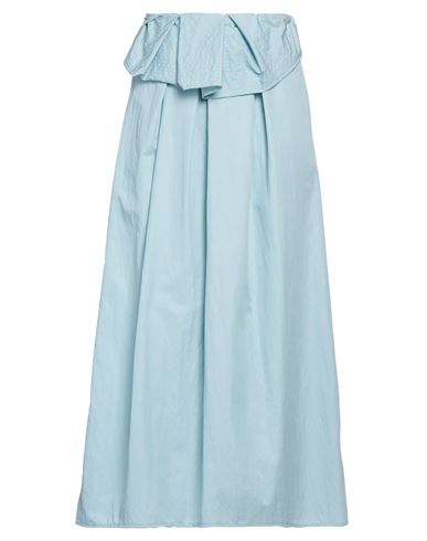 Christian Wijnants Woman Midi Skirt Sky Blue Size 10 Cotton, Polyamide In Blue