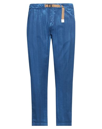 White Sand Man Pants Blue Size 34 Cotton, Elastane In Blue