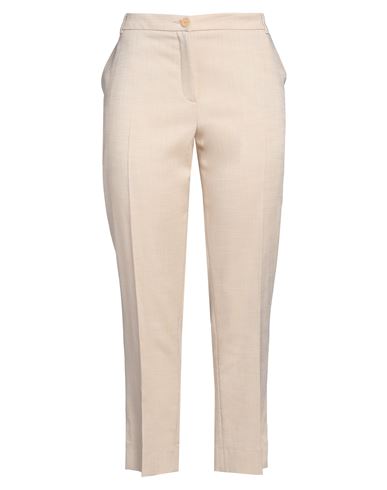 Xandres Woman Pants Beige Size 18 Viscose, Polyester, Elastane In Beige