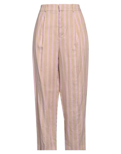 Pt Torino Woman Pants Camel Size 8 Linen, Viscose In Beige