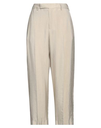 Pt Torino Woman Pants Beige Size 6 Viscose, Linen In Beige