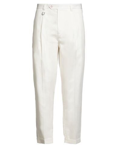 Paolo Pecora Man Pants White Size 36 Lyocell, Cotton In White