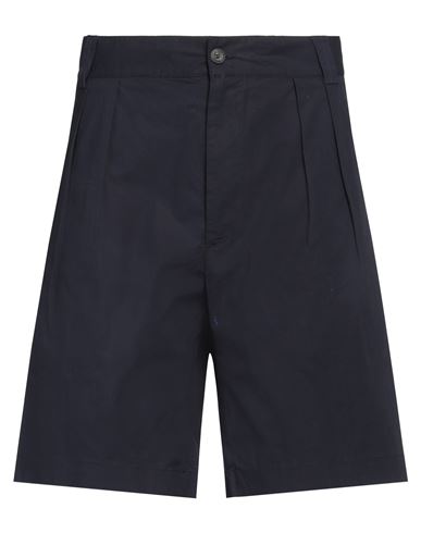 MESSAGERIE MESSAGERIE MAN SHORTS & BERMUDA SHORTS NAVY SIZE 38 COTTON, ELASTANE 