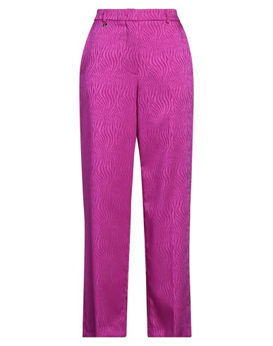 Kontatto Woman Pants Fuchsia Size M Polyester, Elastane In Pink