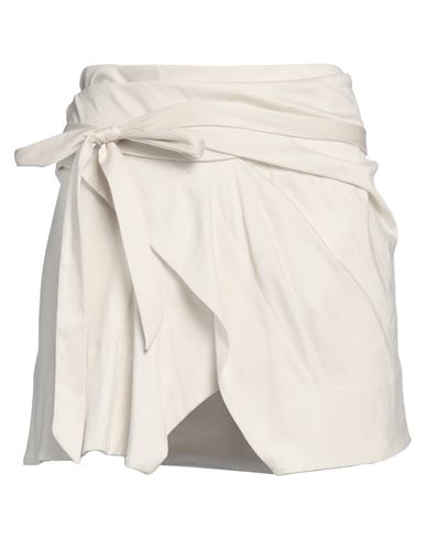 ISABEL MARANT ISABEL MARANT WOMAN MINI SKIRT OFF WHITE SIZE L COTTON 