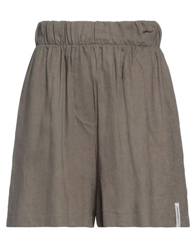 Hinnominate Woman Shorts & Bermuda Shorts Military Green Size Xxs Linen, Viscose In Green