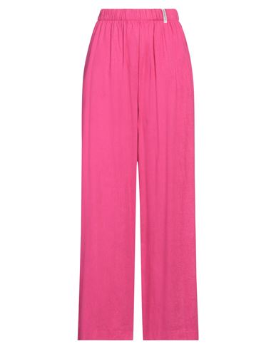 Hinnominate Woman Pants Fuchsia Size S Linen, Cotton In Pink