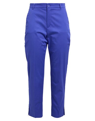 Xandres Woman Pants Blue Size 6 Cotton, Elastane In Blue
