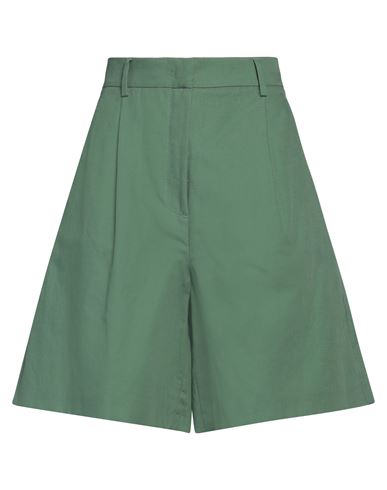Weekend Max Mara Green Ecuba Bermuda Shorts With Pinces In Green