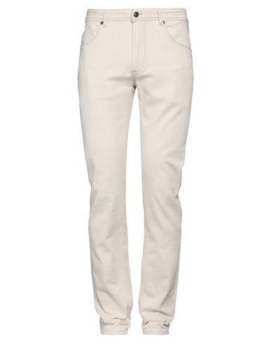 Shop Barmas Man Pants Cream Size 35 Cotton, Lyocell, Linen, Elastane In White