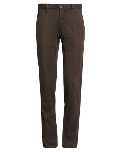 Incotex Man Pants Dark Brown Size 31 Cotton, Elastane In Brown