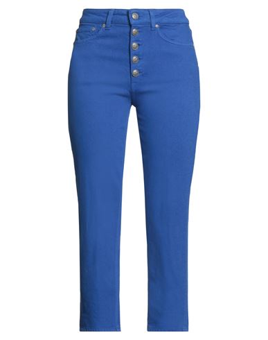 Dondup Woman Jeans Bright Blue Size 24 Cotton, Elastane In Blue