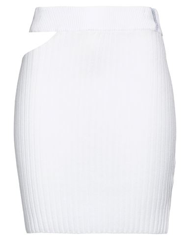 Hinnominate Woman Mini Skirt White Size L Viscose, Elastane In White