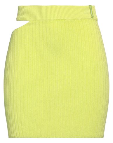Hinnominate Woman Mini Skirt Lime Green Size L Viscose, Elastane In Green