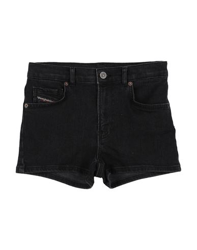 Diesel Toddler Girl Denim Shorts Black Size 6 Cotton, Elastane In Black
