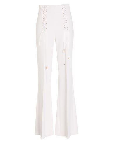 Elisabetta Franchi Lace-up Detailed Bootcut Pants In White