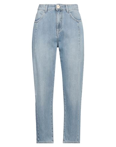Alessia Santi Woman Jeans Blue Size 6 Cotton In Blue