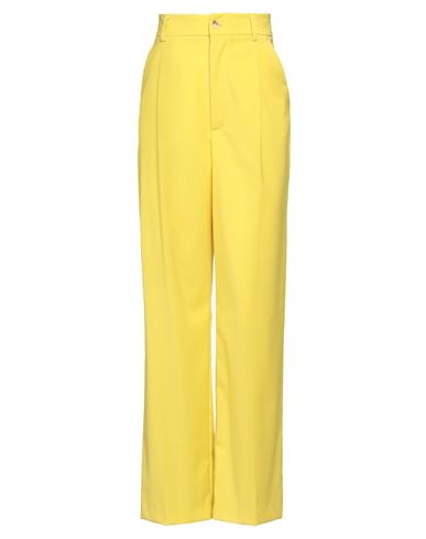 Vicolo Woman Pants Yellow Size Xs Polyester, Viscose, Elastane