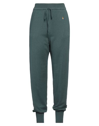 Vivienne Westwood Woman Pants Dark Green Size L Cotton, Cashmere In Green
