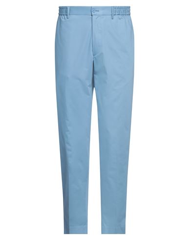 Shop Tagliatore Man Pants Light Blue Size 30 Cotton, Elastane