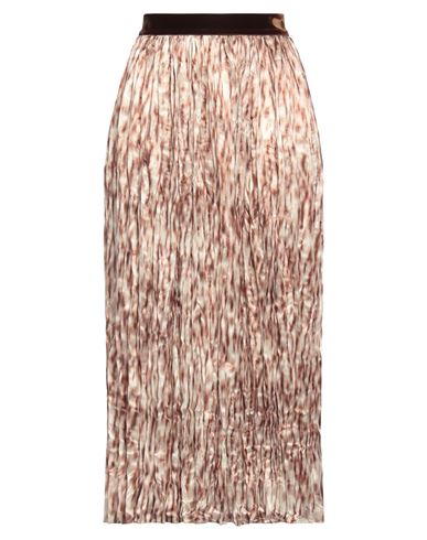 Seventy Venezia Woman Midi Skirt Sand Size 6 Polyester In Brown