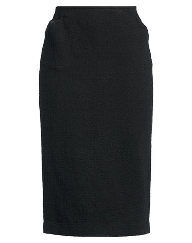 N°21 Woman Midi Skirt Black Size 8 Cotton, Polyamide