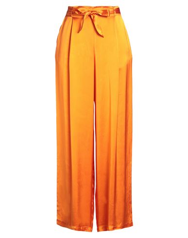 Pomandère Woman Pants Orange Size 10 Viscose In Orange