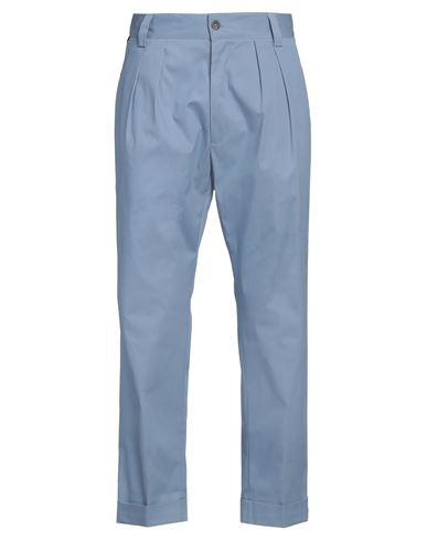 MESSAGERIE MESSAGERIE MAN PANTS LIGHT BLUE SIZE 36 COTTON, ELASTANE 