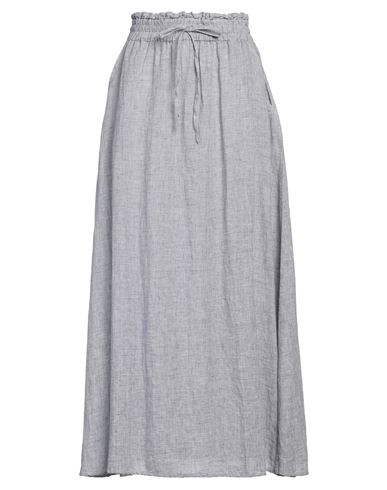 MASSIMO ALBA MASSIMO ALBA WOMAN MAXI SKIRT BLUE SIZE L LINEN 
