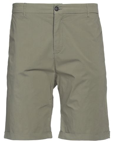 ALPHA STUDIO ALPHA STUDIO MAN SHORTS & BERMUDA SHORTS MILITARY GREEN SIZE 40 COTTON, ELASTANE 