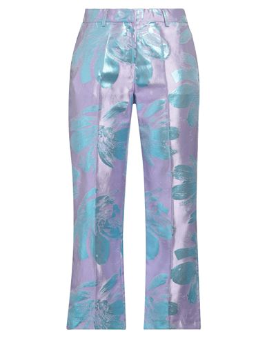 Skills & Genes Woman Pants Light Purple Size 8 Acetate, Polyester In Purple