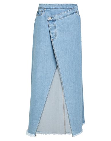 FEDERICA TOSI FEDERICA TOSI WOMAN DENIM SKIRT BLUE SIZE 27 COTTON 