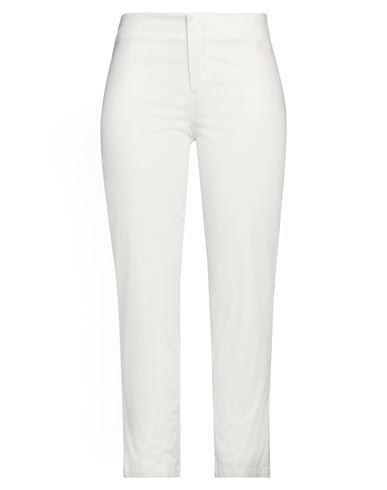 ALESSIA SANTI ALESSIA SANTI WOMAN PANTS WHITE SIZE 10 COTTON, ELASTANE 