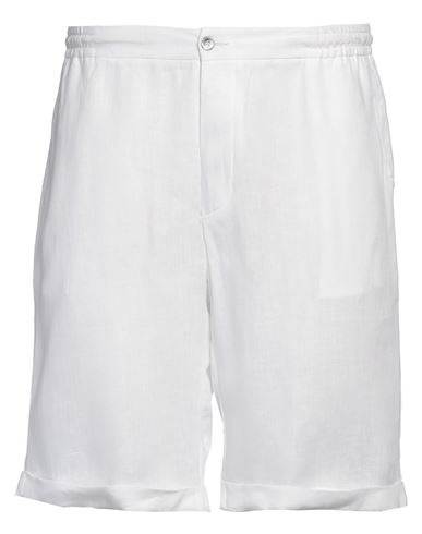 ALPHA STUDIO ALPHA STUDIO MAN SHORTS & BERMUDA SHORTS WHITE SIZE 38 LINEN 