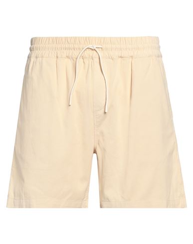 Portuguese Flannel Man Shorts & Bermuda Shorts Beige Size L Cotton In Beige