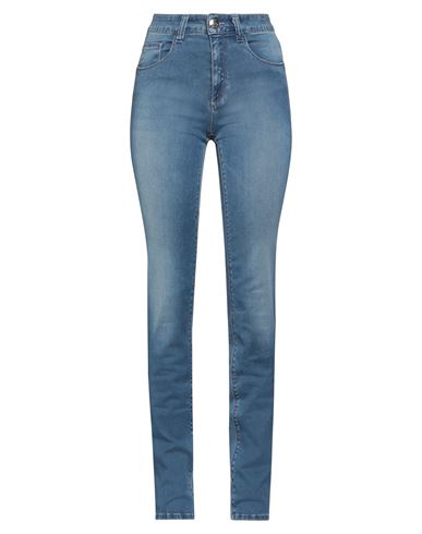 ANGELO MARANI ANGELO MARANI WOMAN JEANS BLUE SIZE 4 COTTON, ELASTANE 