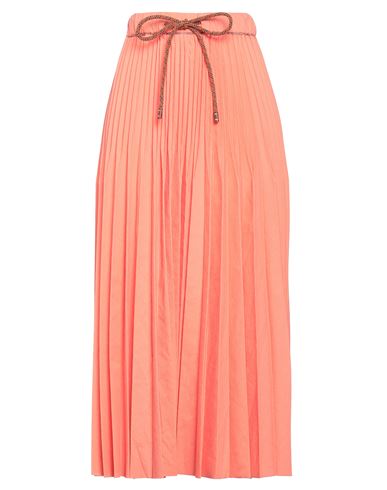 ALYSI ALYSI WOMAN MAXI SKIRT SALMON PINK SIZE 6 POLYESTER, COTTON 